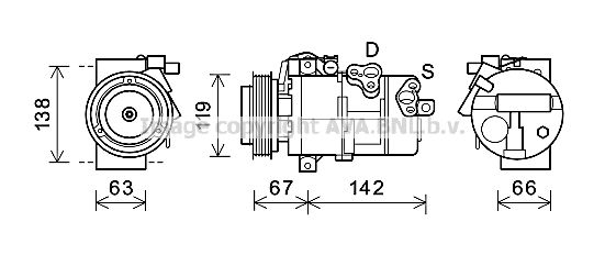 AVA QUALITY COOLING Компрессор, кондиционер KAK216